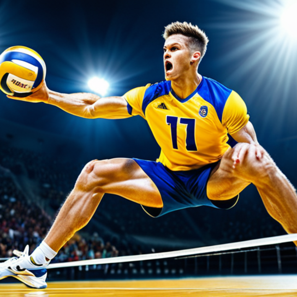 배구 트레이닝 챌린지 - **Dynamic Strength and Agility of a Volleyball Player:**
    "A highly athletic and muscular male vo...
