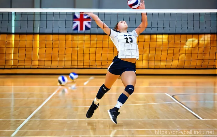 배구 용품 세일 정보 - A vibrant, close-up shot of a brand-new Mikasa V200W volleyball, perfectly round and with its iconic...