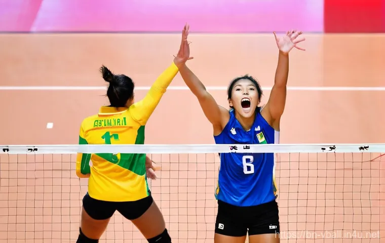 배구 관련 뉴스 업데이트 - **Prompt:** A dynamic and high-energy photograph capturing a pivotal moment during the Women's Volle...