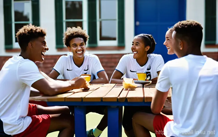 배구 훈련소 후기 - **Prompt:** A detailed, action-focused image depicting a volleyball player executing a powerful and ...