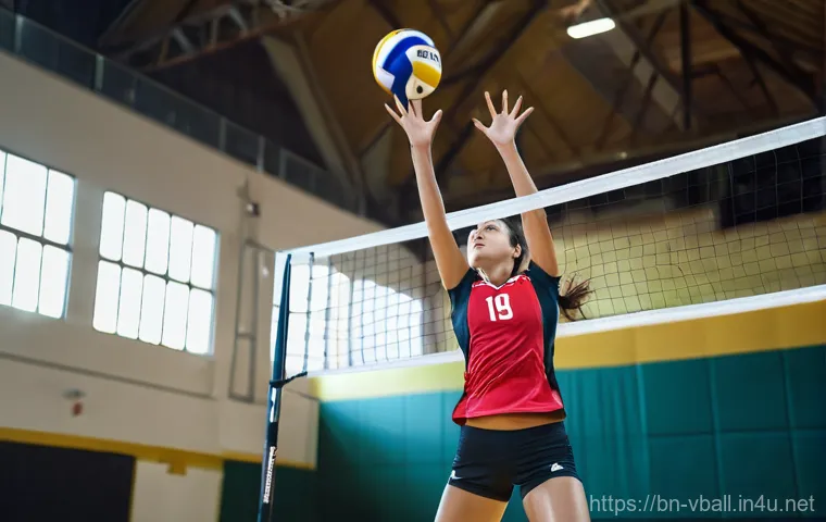 배구 훈련 소모품 - Image Prompt 1: Dynamic Spiking Action with Focus on Footwear and Protection**