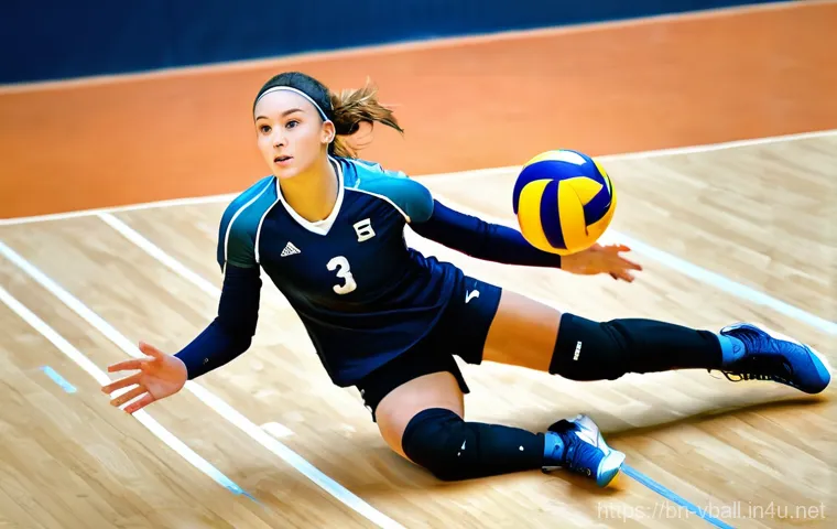 배구 포지션별 역할 분석 - **A dynamic setter in action on a vibrant indoor volleyball court.** The male setter, wearing a clea...