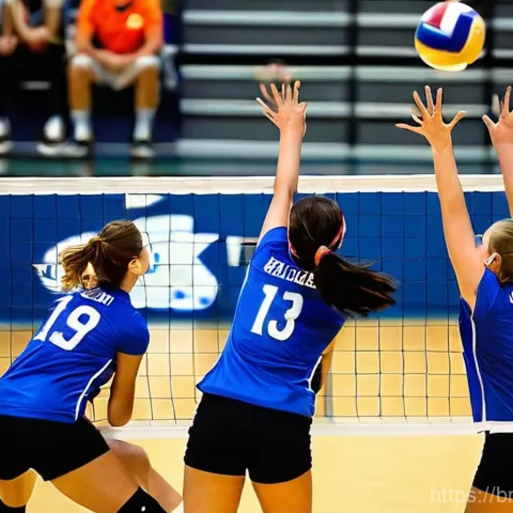 배구 경기 참가 신청서 작성법 - **Prompt 1: Dynamic Volleyball Match Action**
A high-energy, dynamic shot of a co-ed volleyball ...